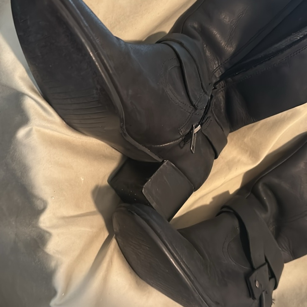 UGG Bandera black leather riding boots stunning excellent condition sz 6 - Picture 13 of 13